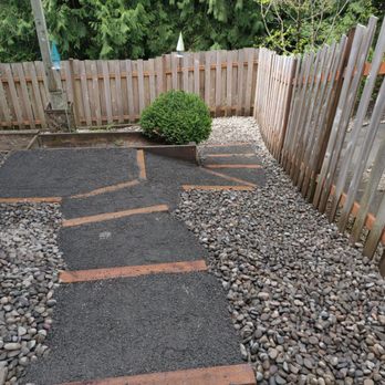 Stone and gravel pathways